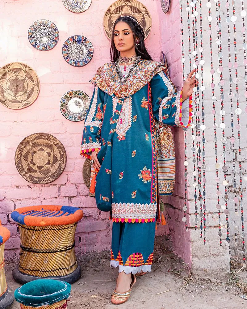 3PC READY TO WEAR KHADDAR PASHMINA SHAWL DRESS 04