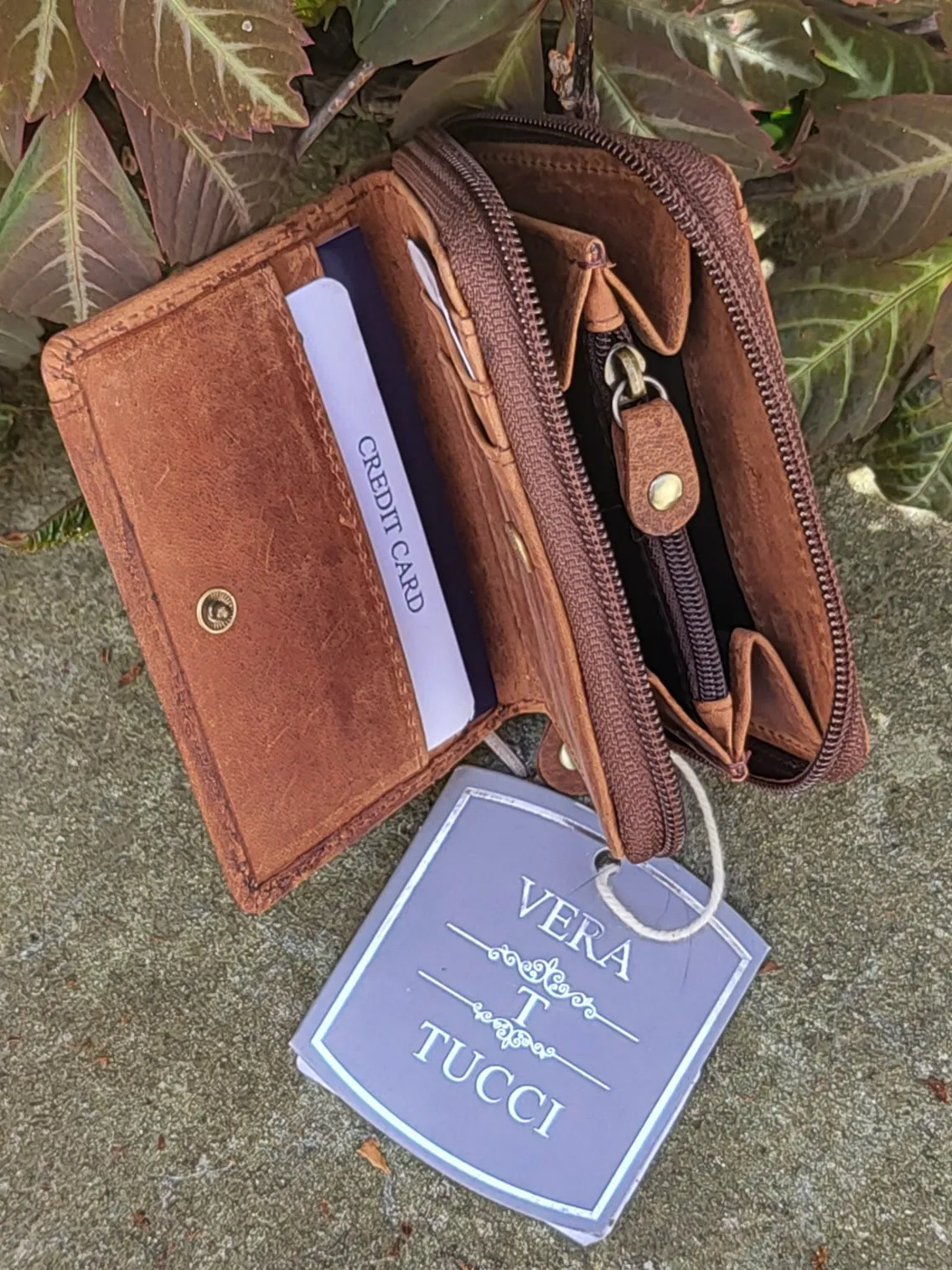 ANISA HUNTER LEATHER PURSE 0029