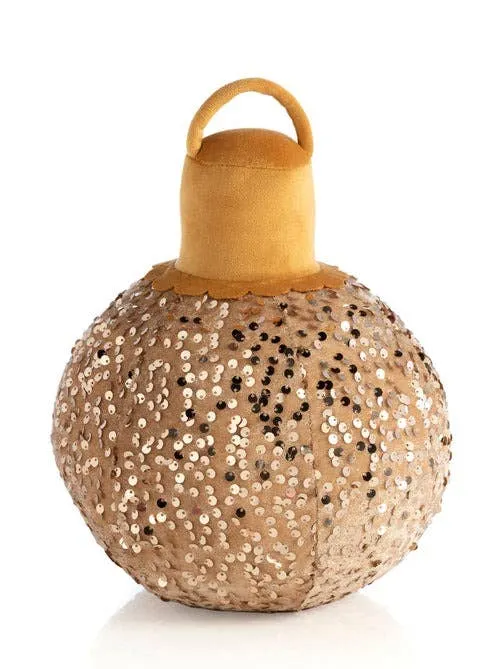 Champagne Bauble Ornament Pillow