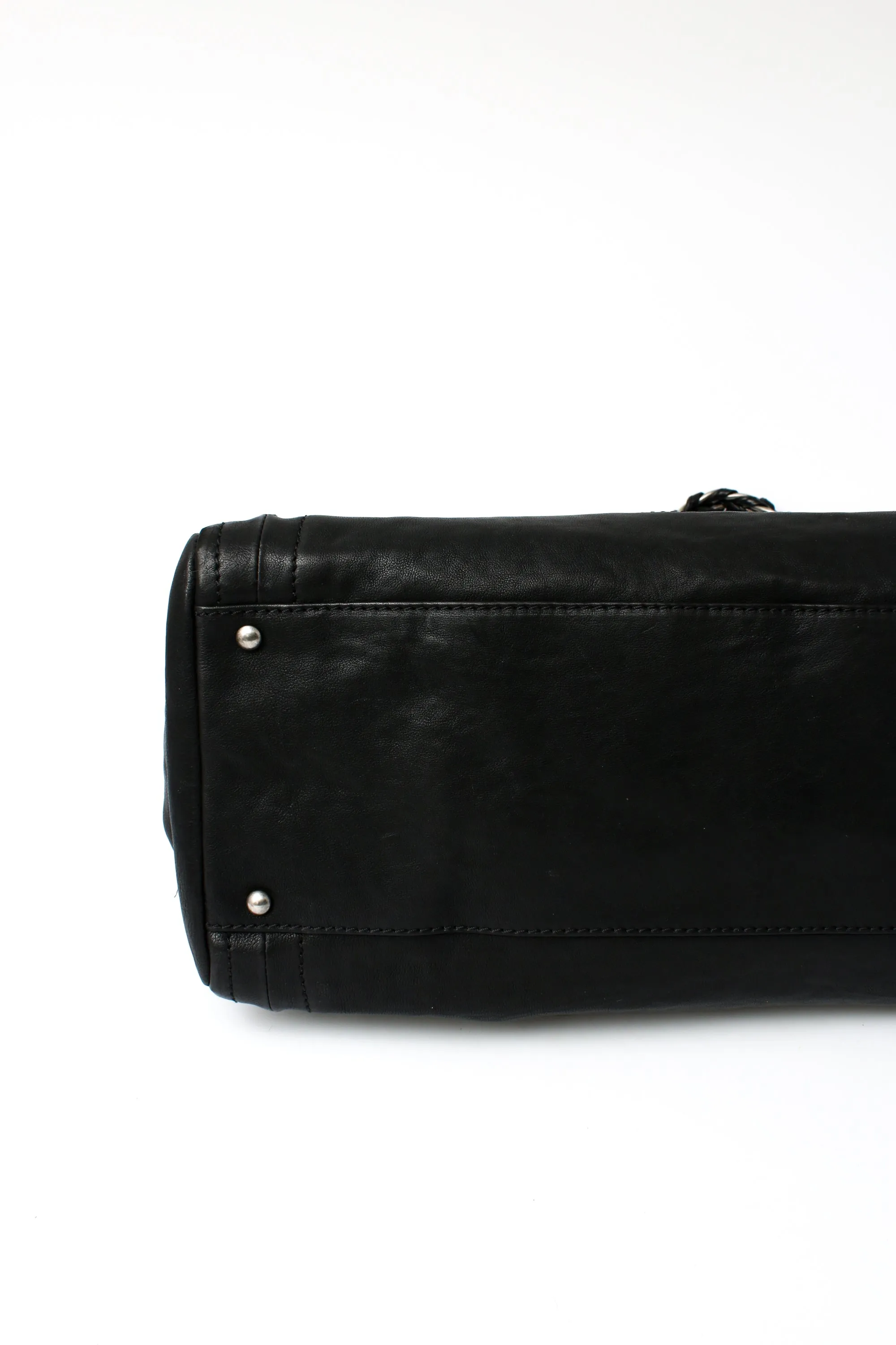 Chanel Leather Luxe Ligne Bowler Tote Bag