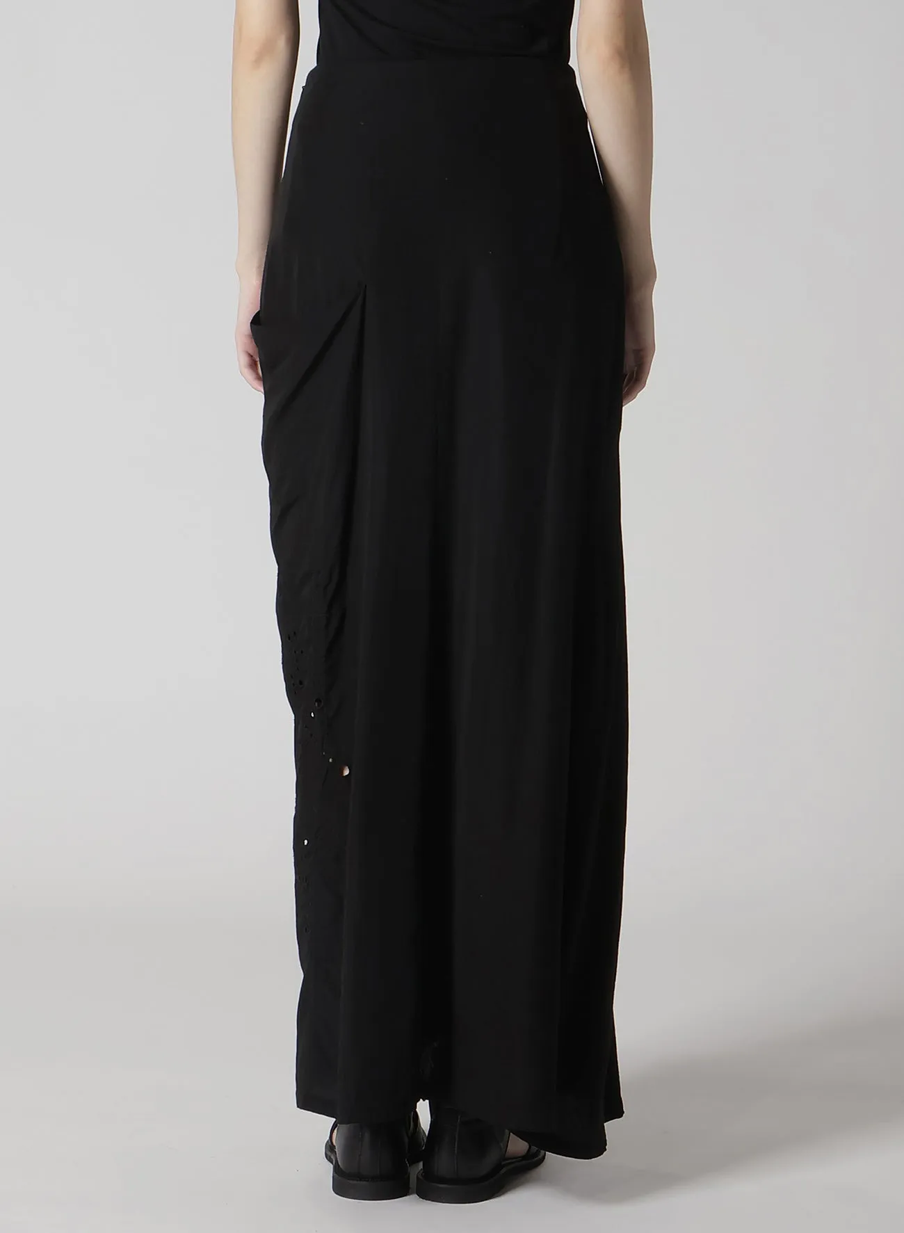 CUPRO/DUNGAREE BALLER LACE LEFT CLOTH SKIRT