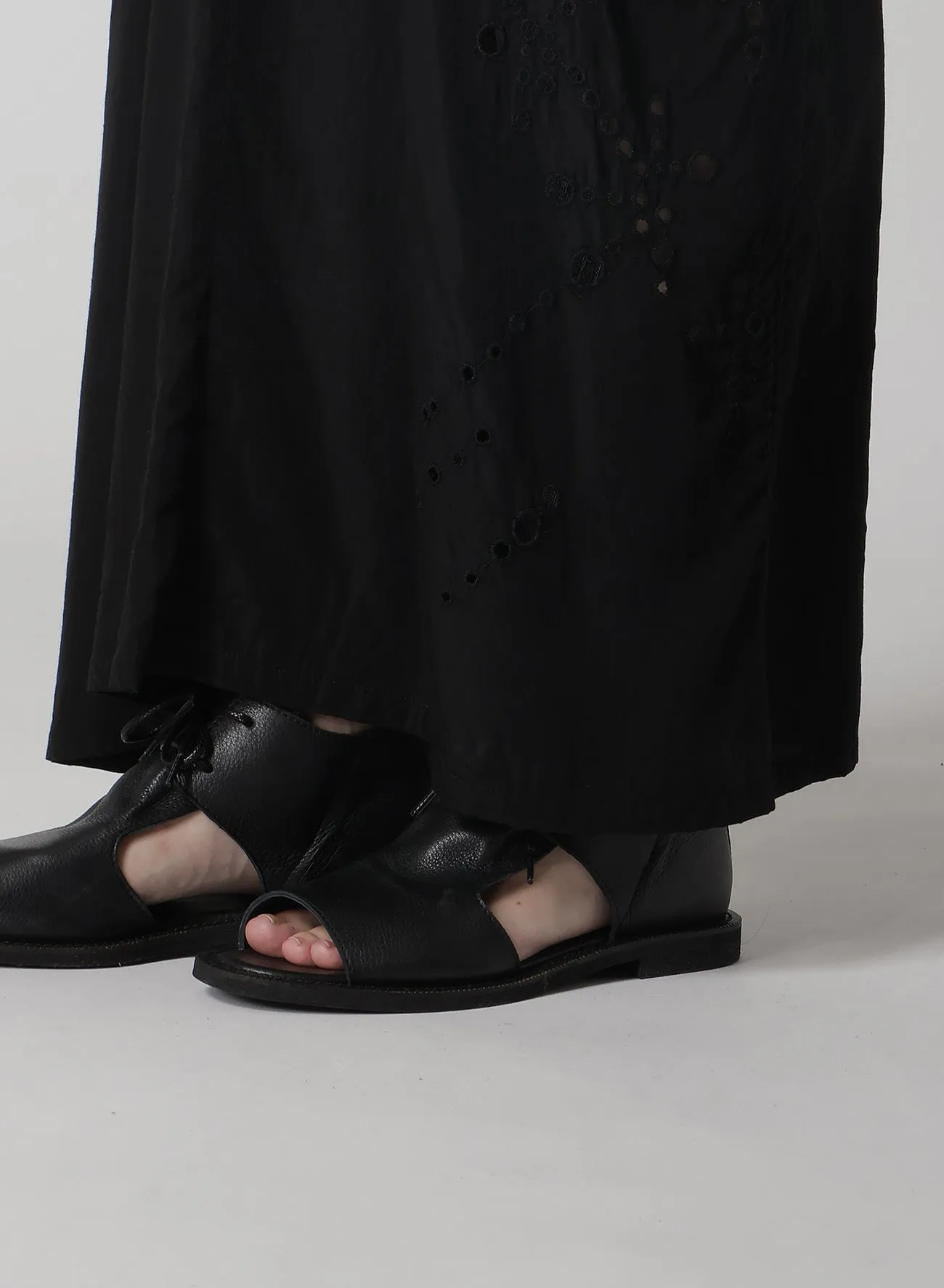 CUPRO/DUNGAREE BALLER LACE LEFT CLOTH SKIRT