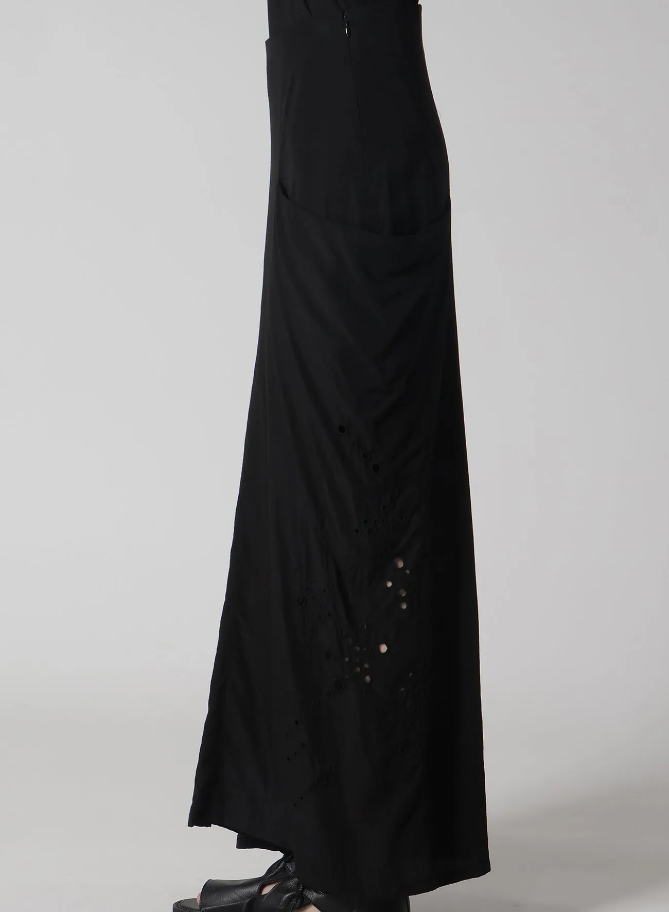 CUPRO/DUNGAREE BALLER LACE LEFT CLOTH SKIRT