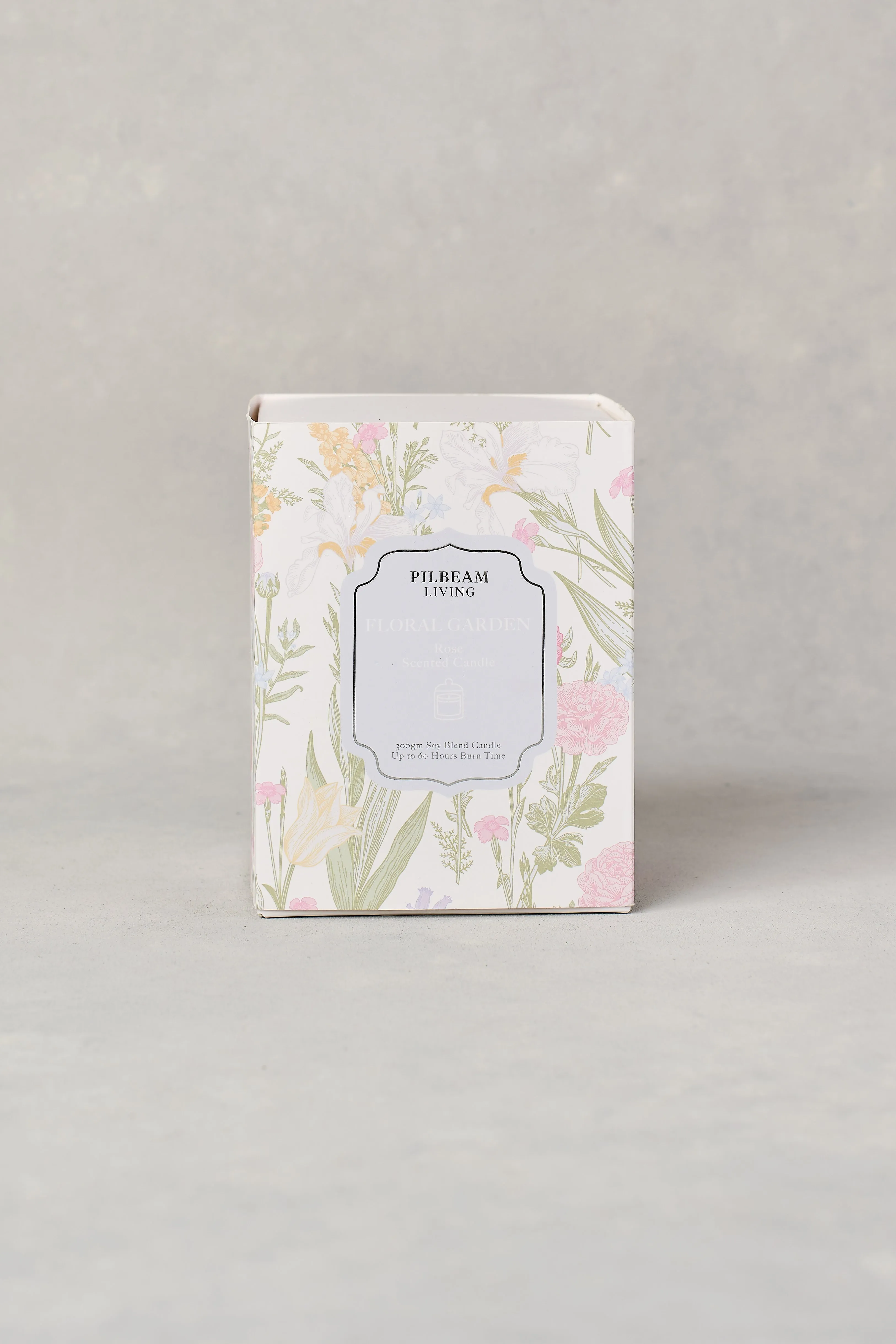 Floral Garden Glass Cloche Candle