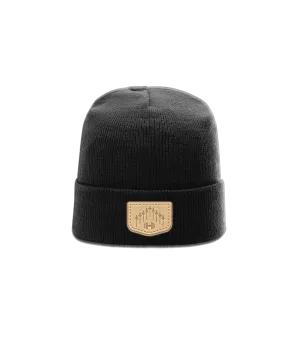 Leather Plane Cuff Beanie