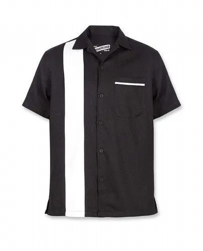 Mens Bowling Shirt  Bowler White Stripe