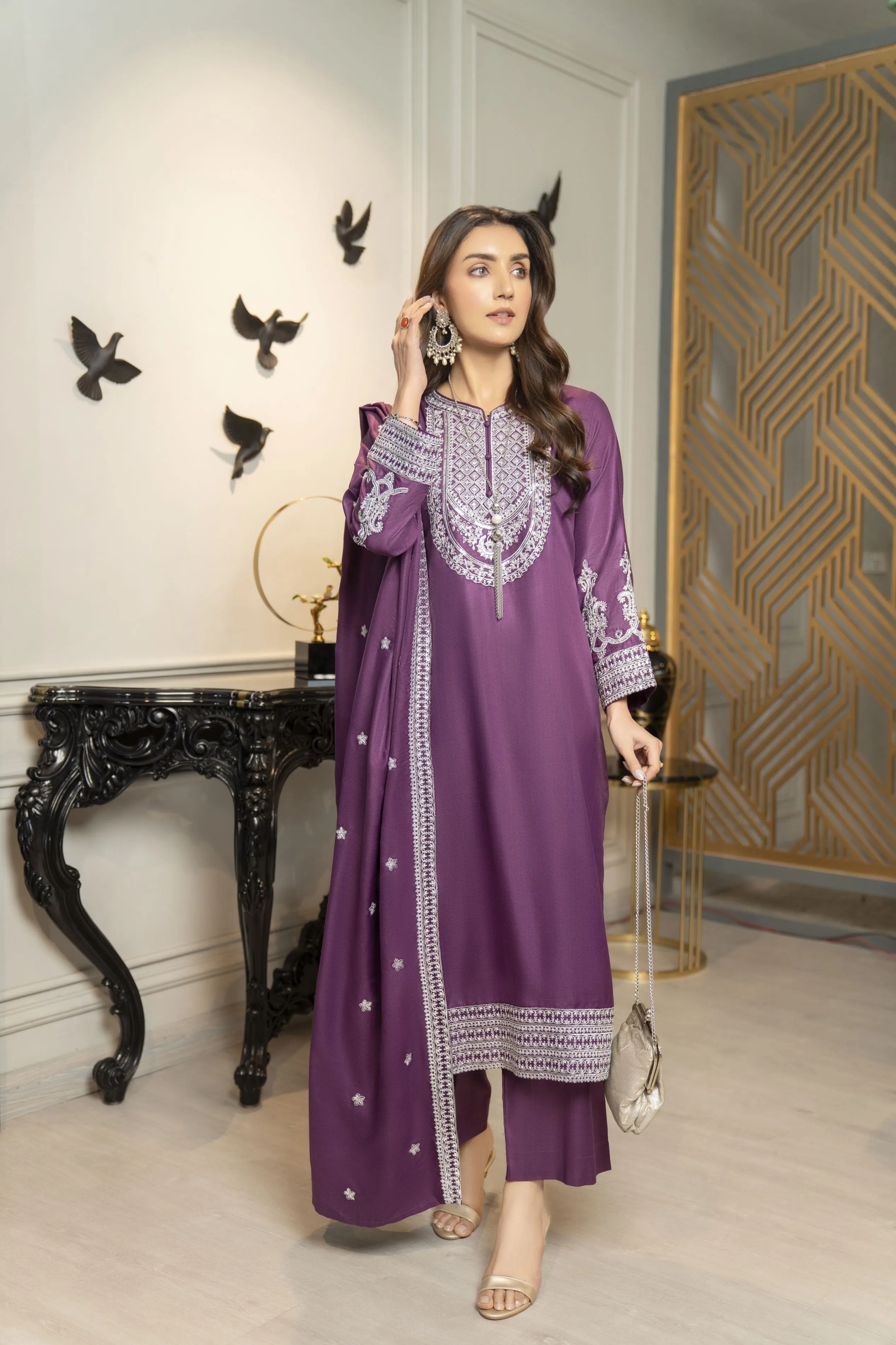 PASHMINA WINTER SHAWL COLLECTION BY SAKEENA HASAN SHP7