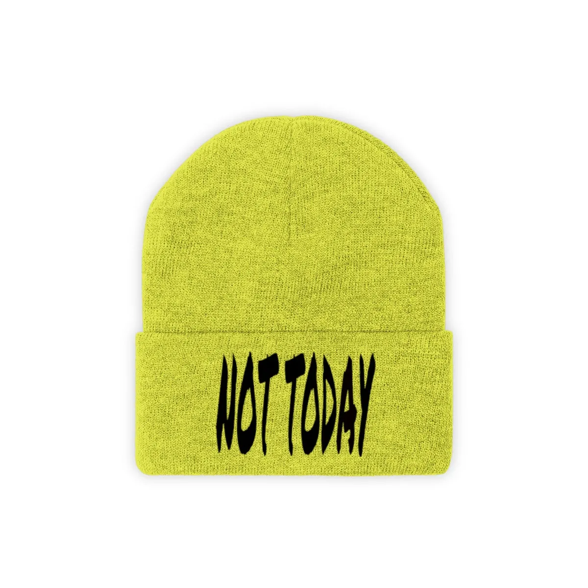 "Not Today" Black Letters Knit Beanie #VezzyWorld 