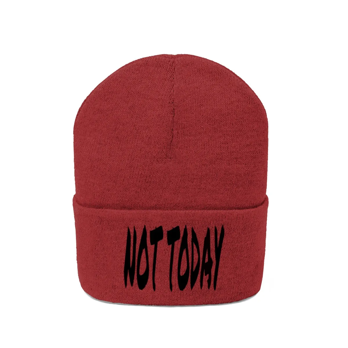 "Not Today" Black Letters Knit Beanie #VezzyWorld 