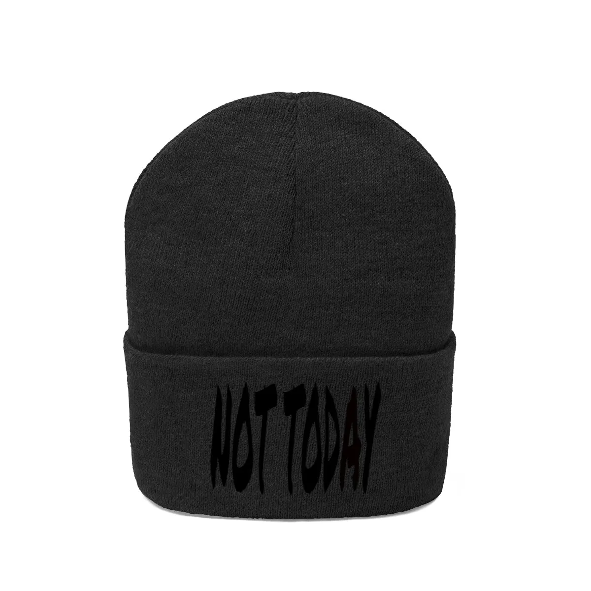 "Not Today" Black Letters Knit Beanie #VezzyWorld 