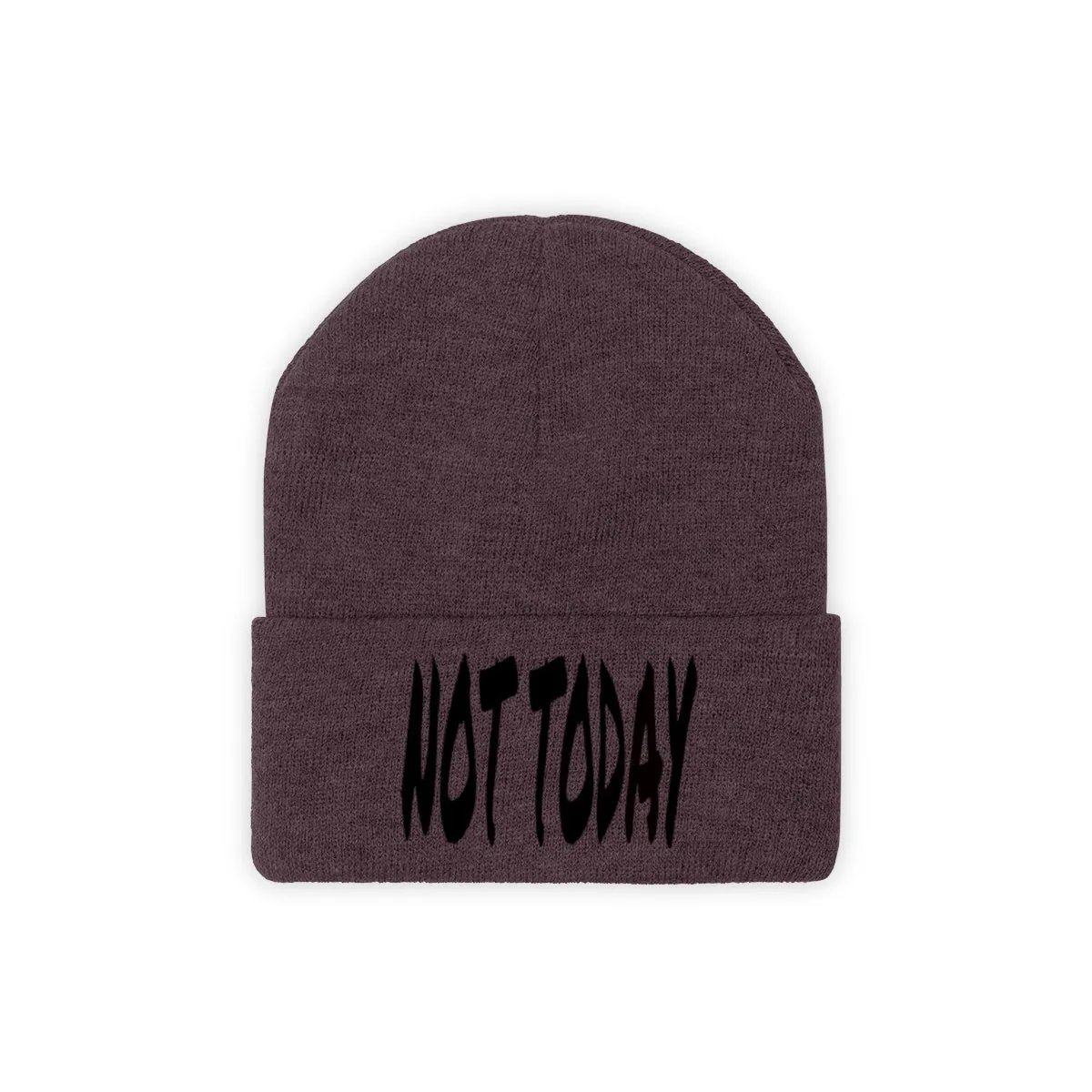 "Not Today" Black Letters Knit Beanie #VezzyWorld 
