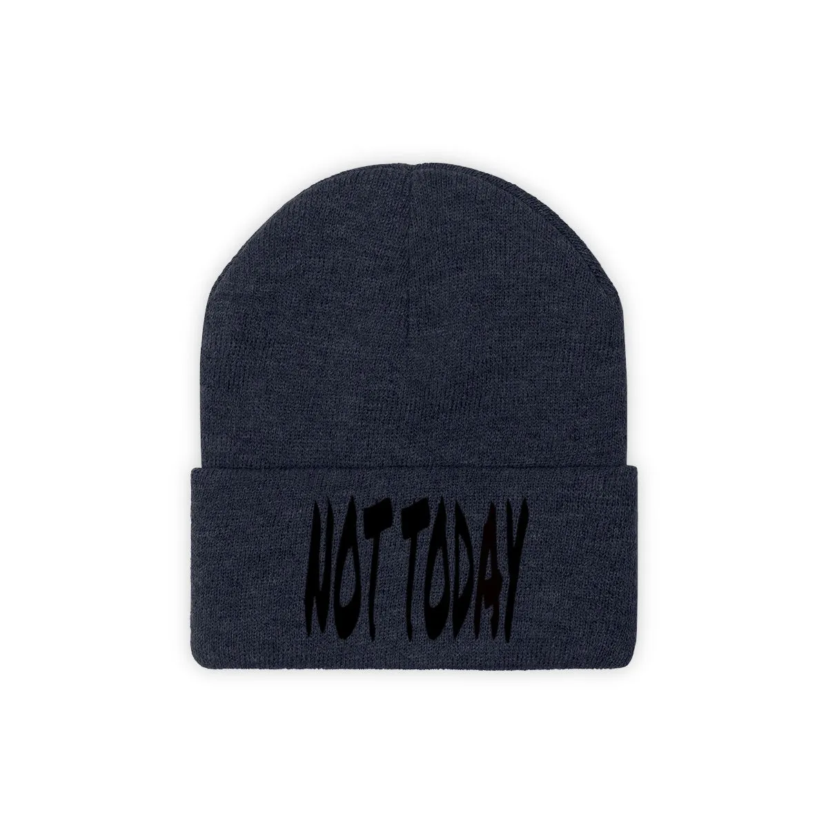 "Not Today" Black Letters Knit Beanie #VezzyWorld 