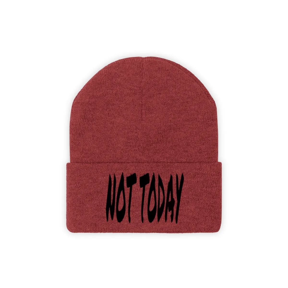 "Not Today" Black Letters Knit Beanie #VezzyWorld 