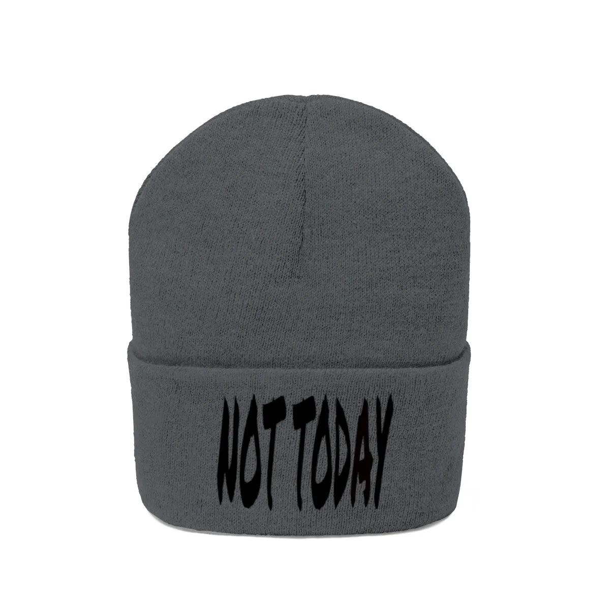 "Not Today" Black Letters Knit Beanie #VezzyWorld 