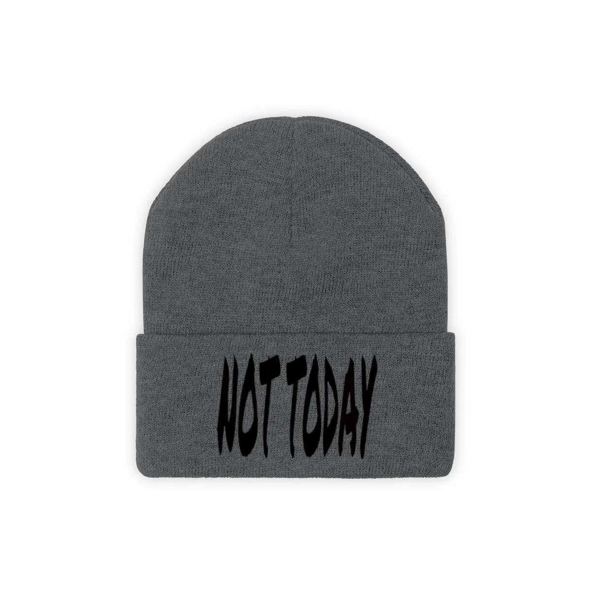 "Not Today" Black Letters Knit Beanie #VezzyWorld 
