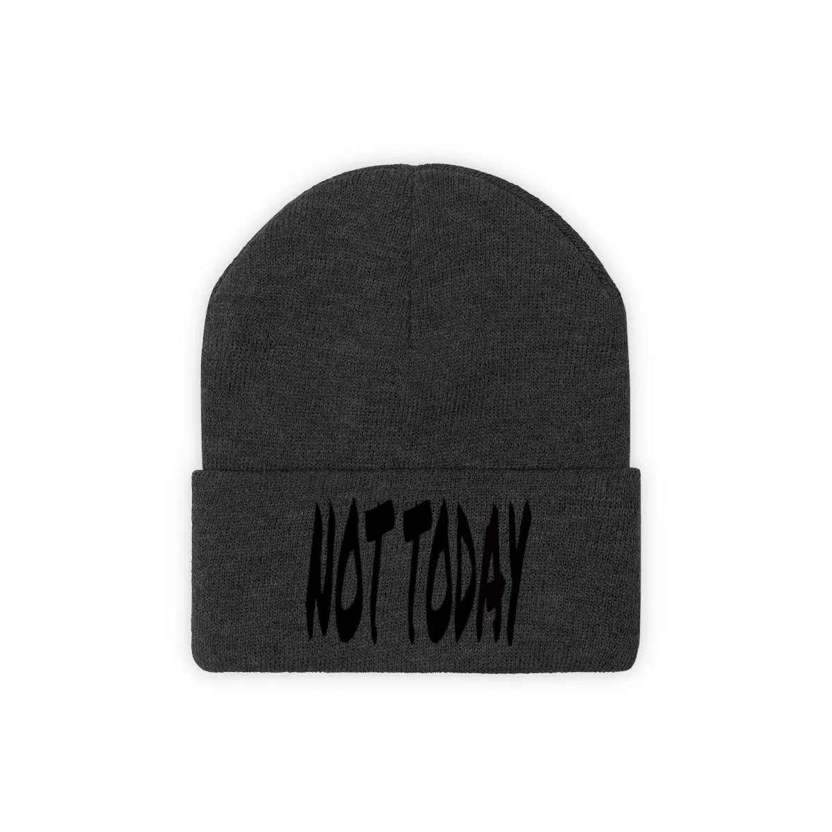 "Not Today" Black Letters Knit Beanie #VezzyWorld 