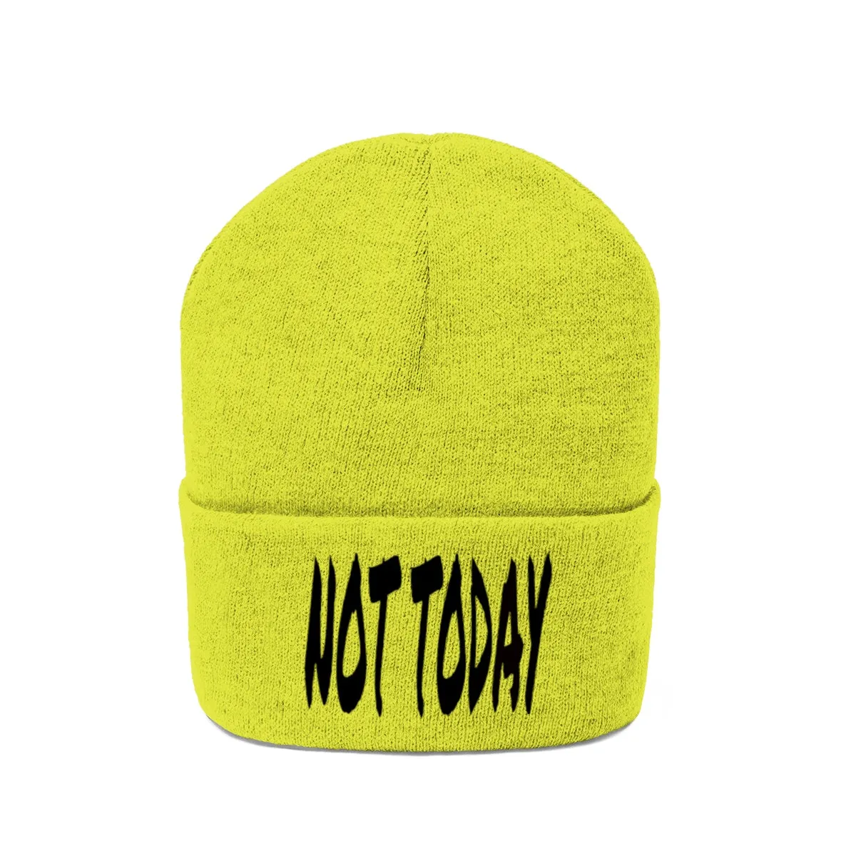 "Not Today" Black Letters Knit Beanie #VezzyWorld 