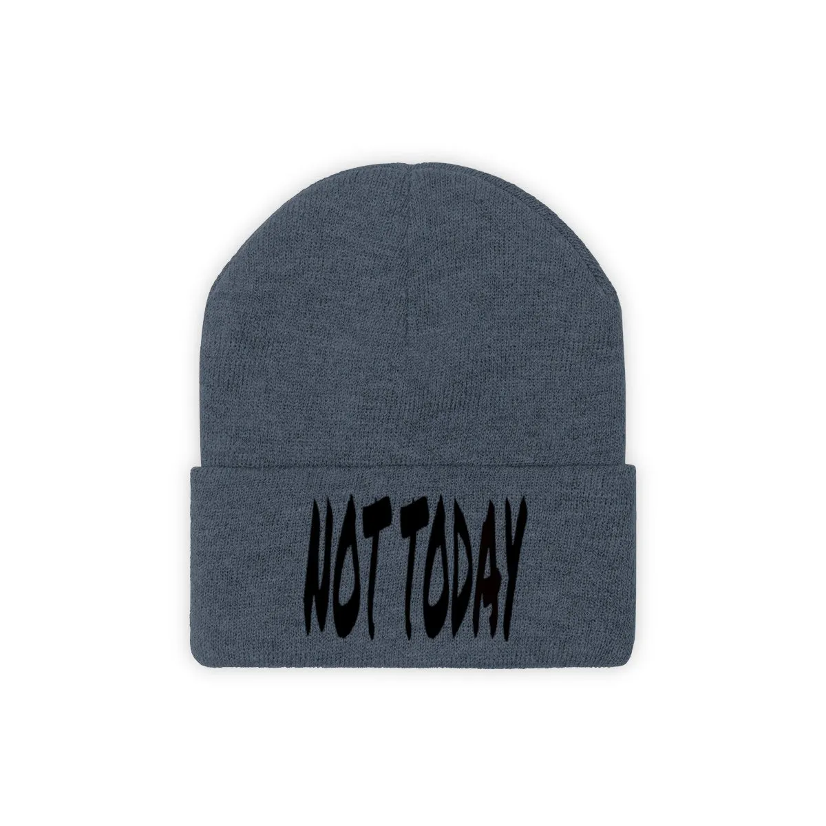 "Not Today" Black Letters Knit Beanie #VezzyWorld 