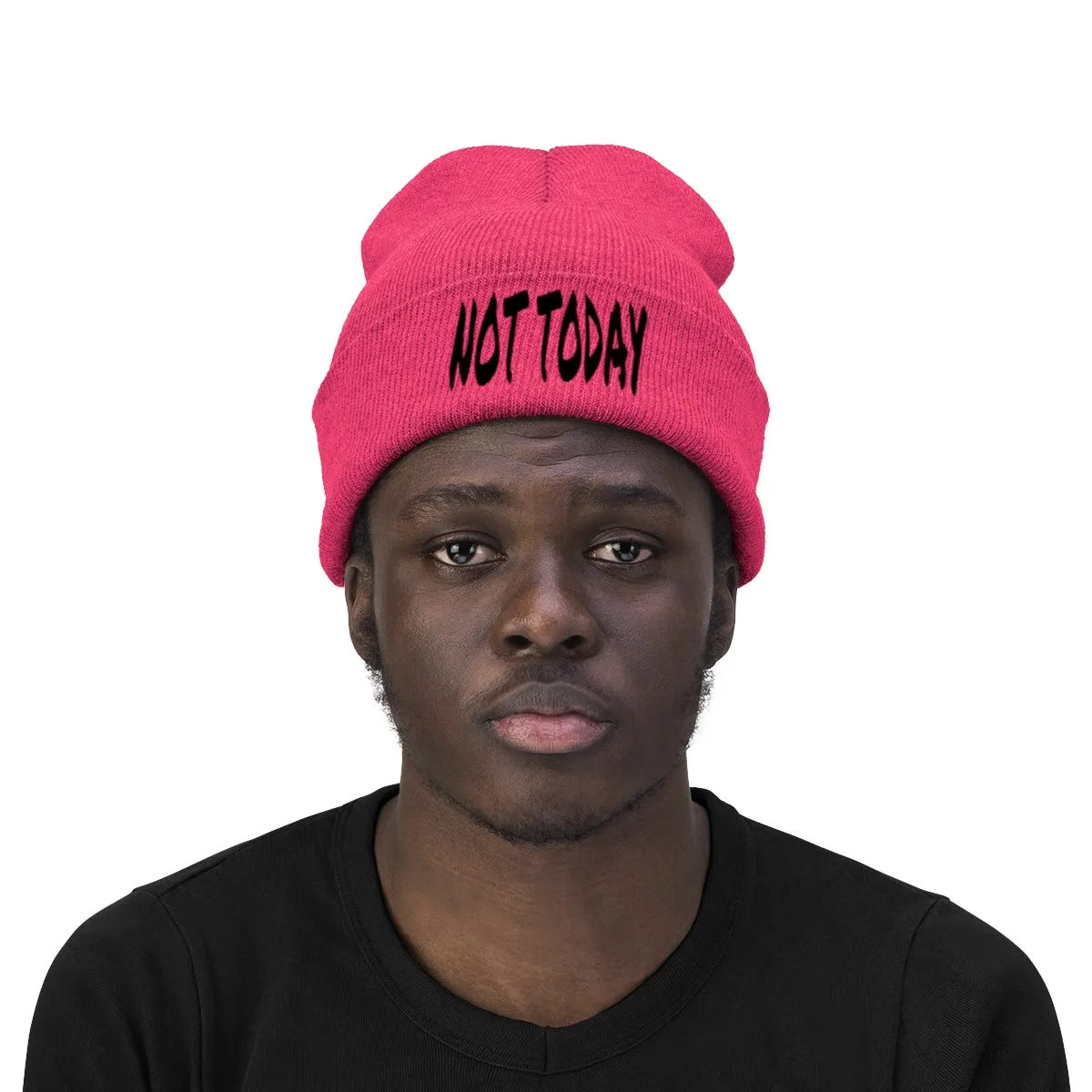 "Not Today" Black Letters Knit Beanie #VezzyWorld 