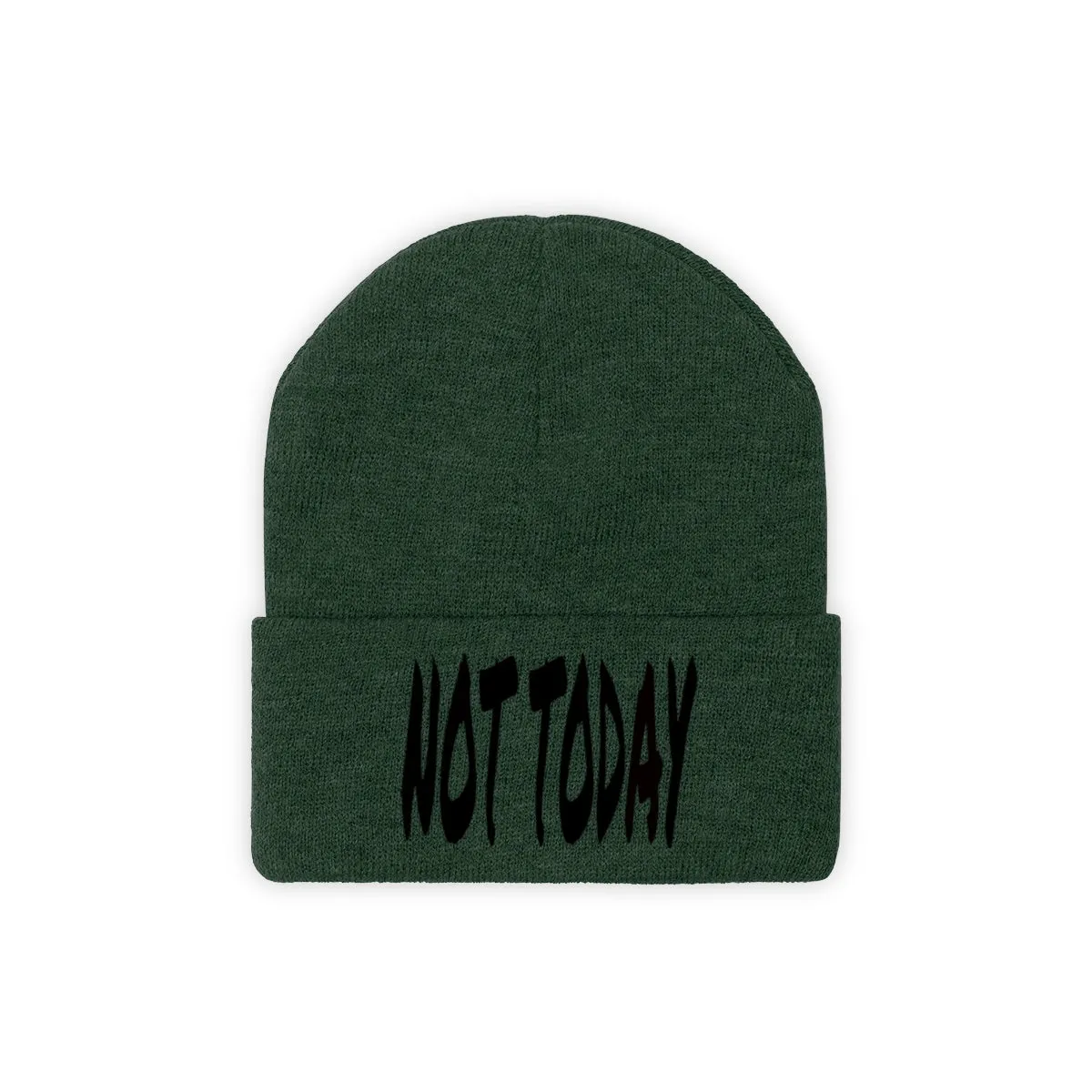 "Not Today" Black Letters Knit Beanie #VezzyWorld 