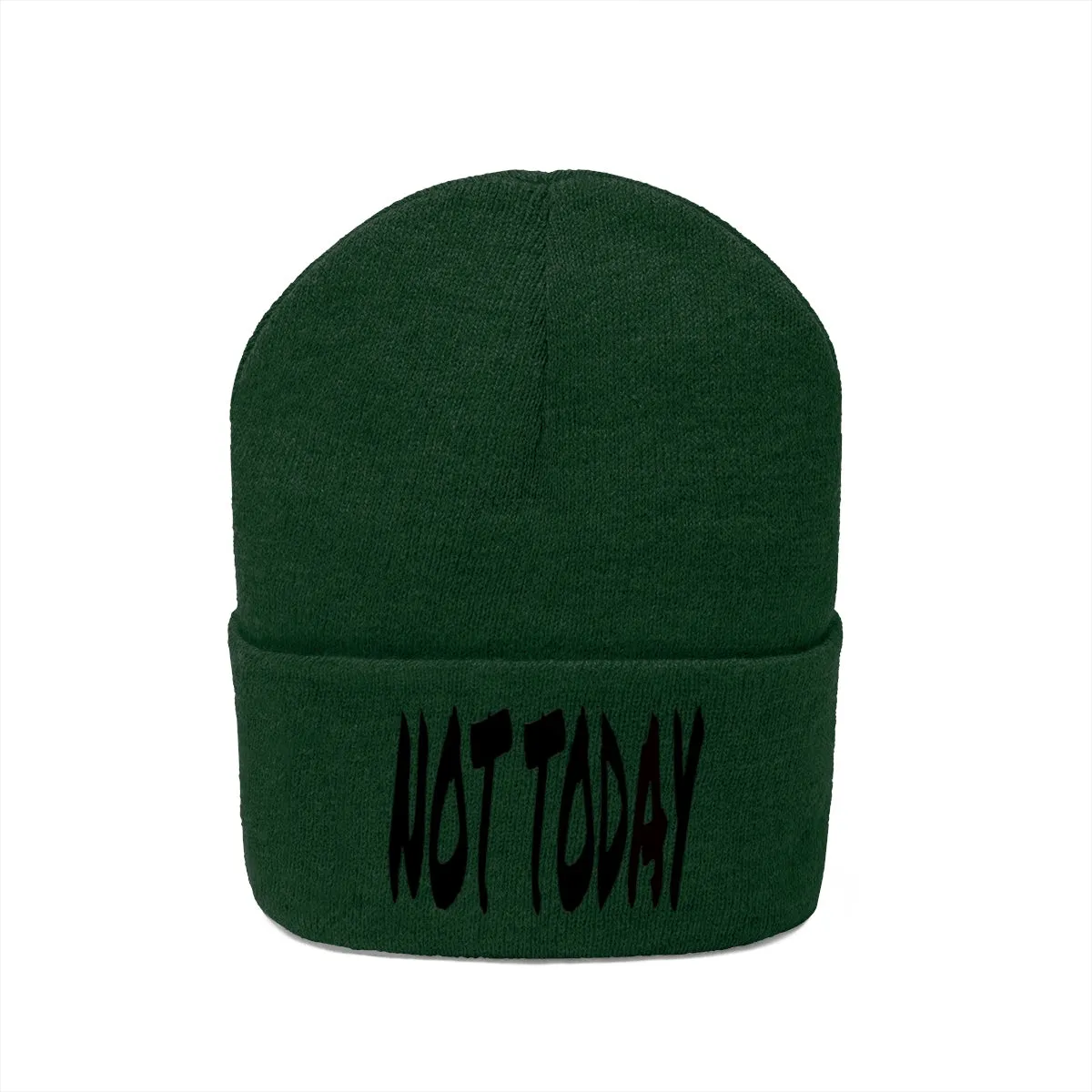 "Not Today" Black Letters Knit Beanie #VezzyWorld 