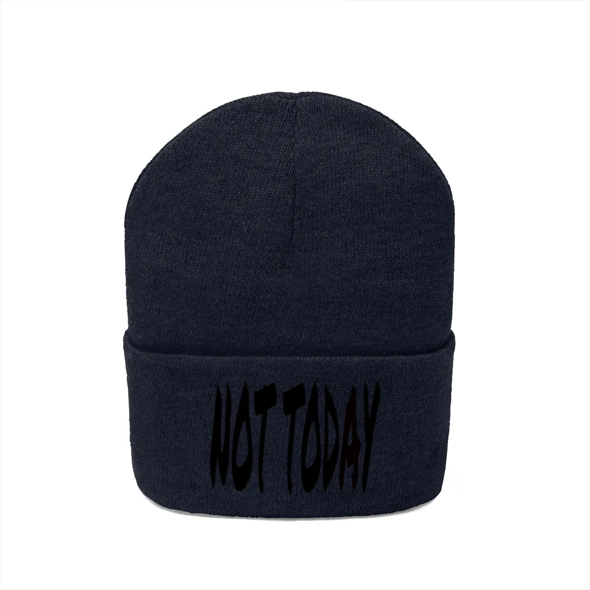 "Not Today" Black Letters Knit Beanie #VezzyWorld 