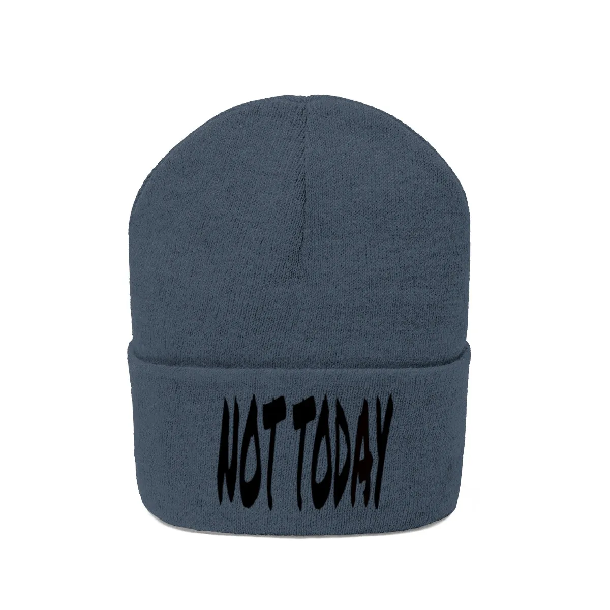 "Not Today" Black Letters Knit Beanie #VezzyWorld 
