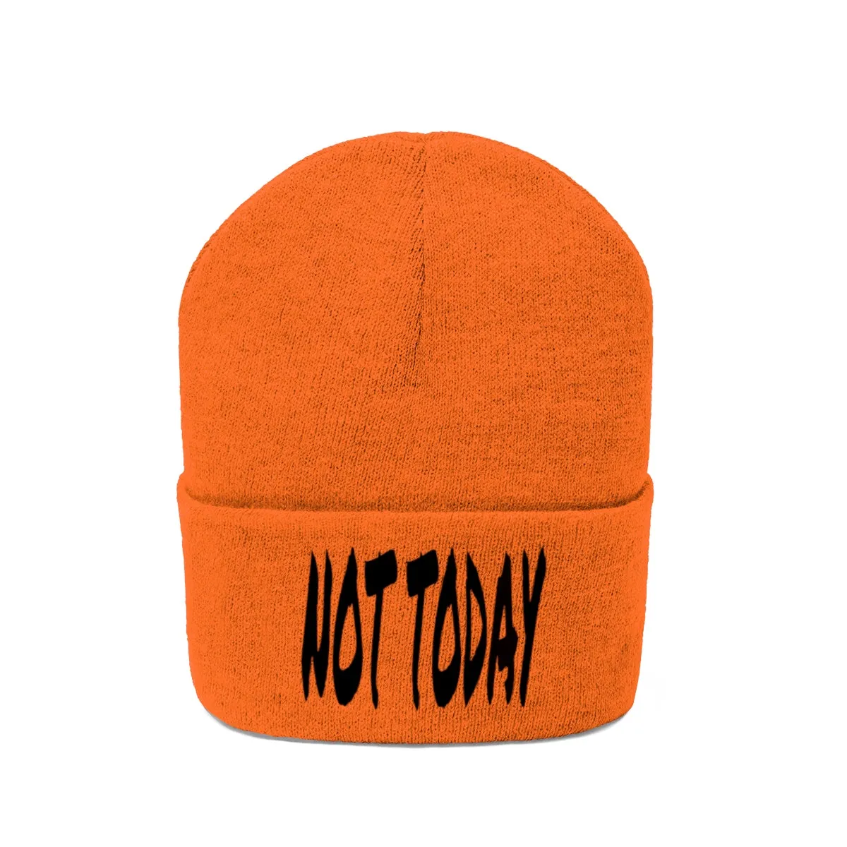 "Not Today" Black Letters Knit Beanie #VezzyWorld 