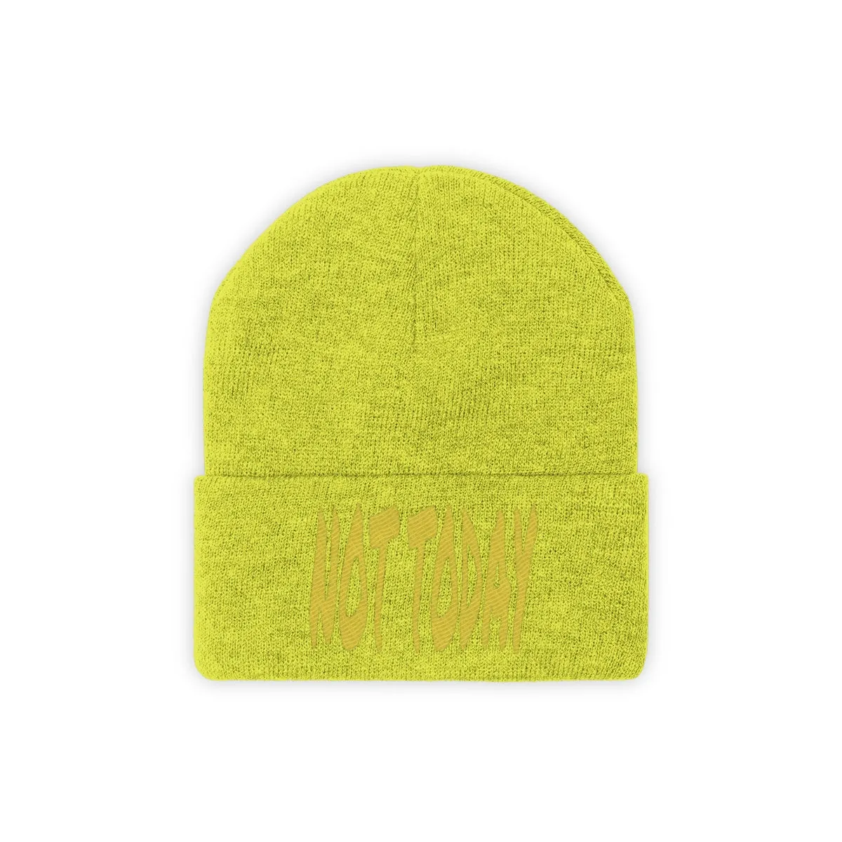 "Not Today" Yellow Letters Knit Beanie #VezzyWorld 
