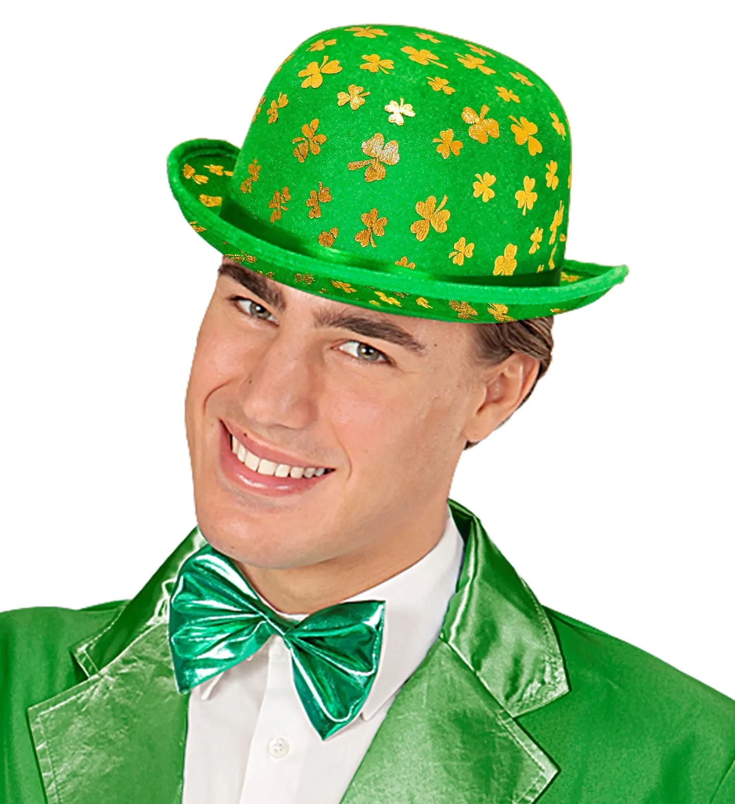 St Patrick's Day Shamrock Bowler Hat