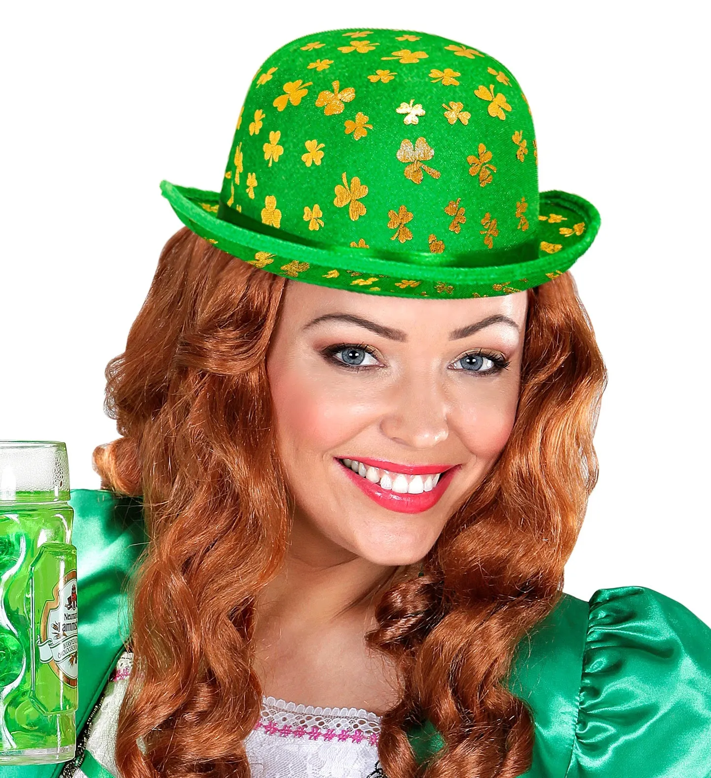 St Patrick's Day Shamrock Bowler Hat