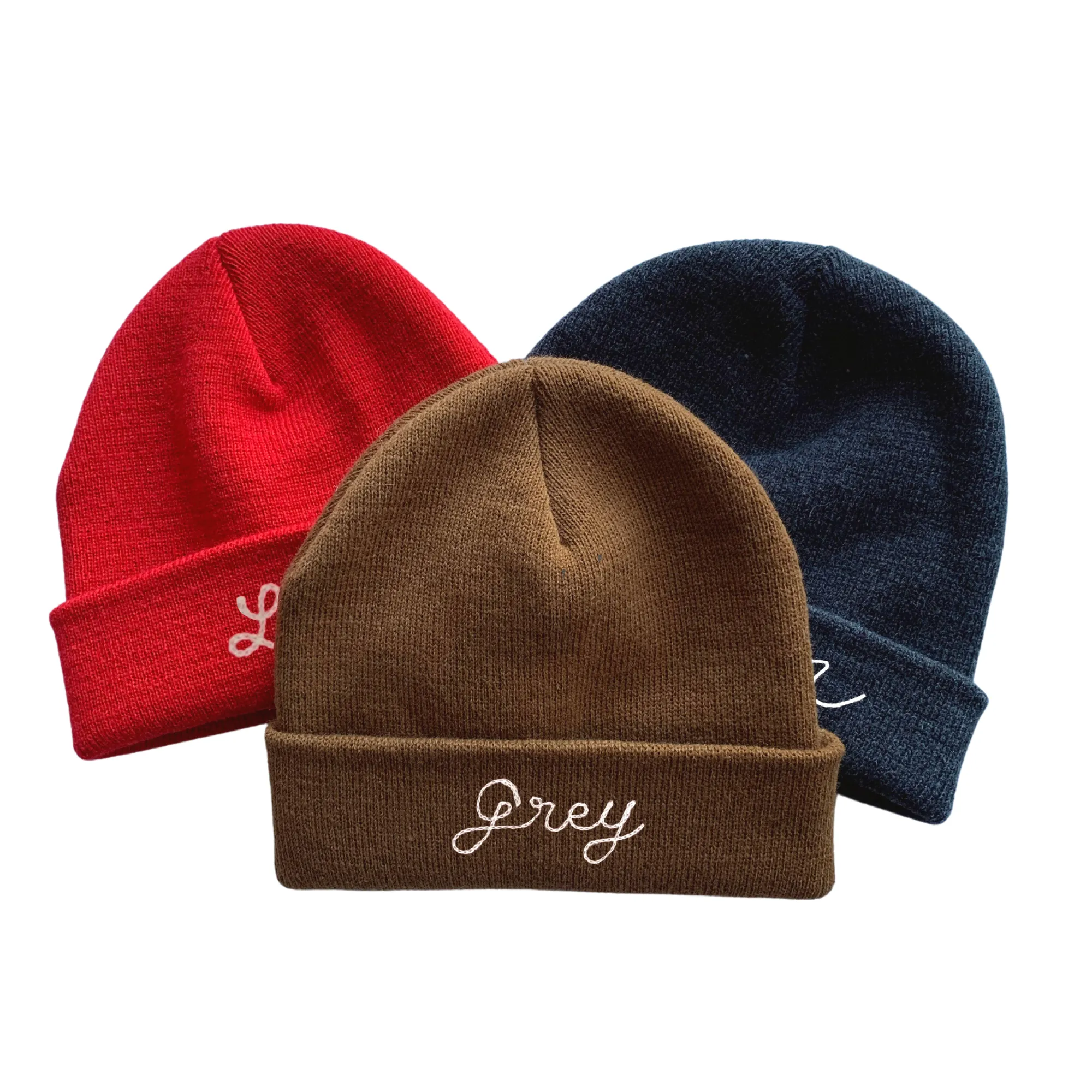 The Baby Chainstitch Beanie - Navy