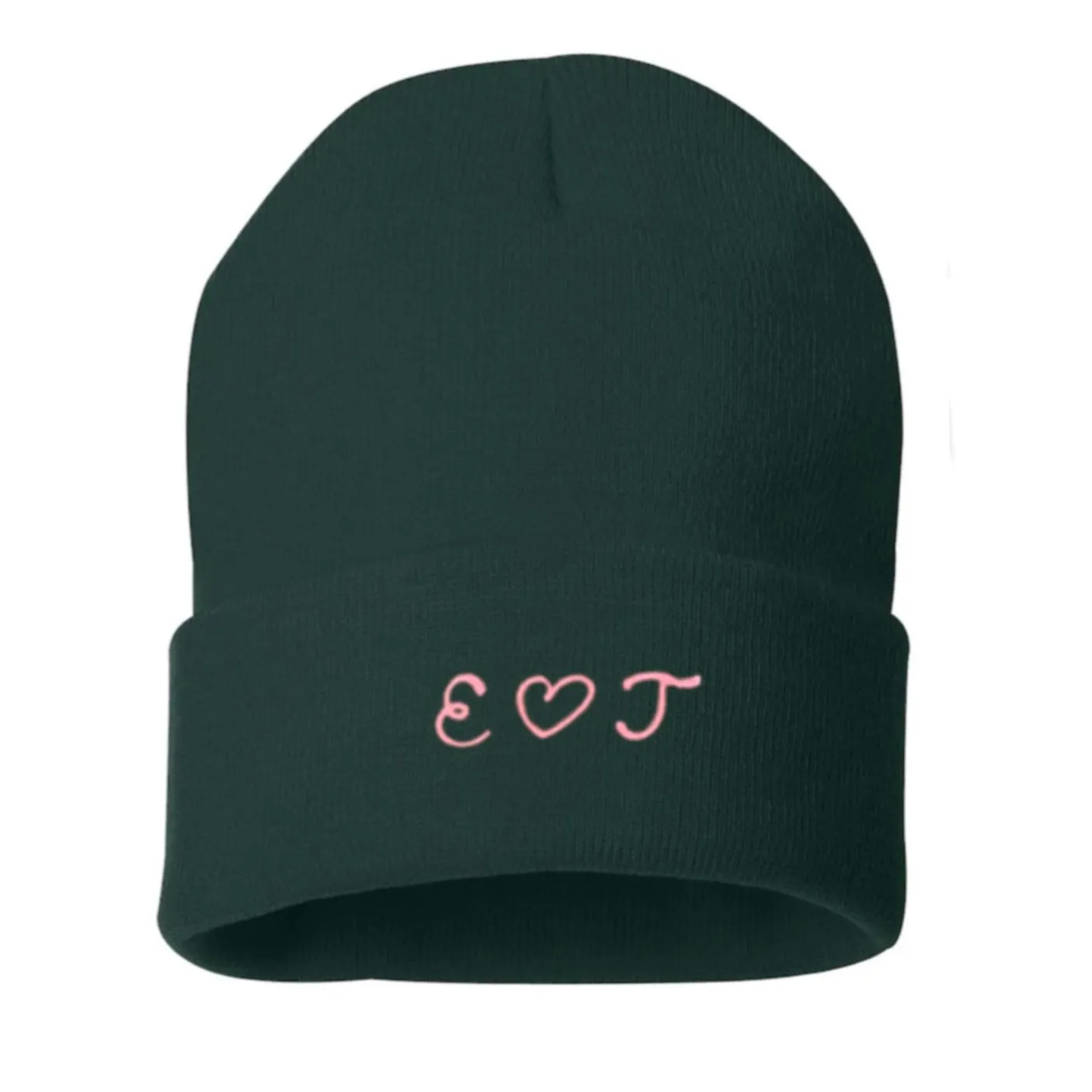 The Kid's Chainstitch Beanie - Forest Green