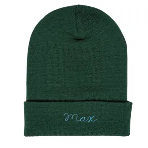 The Kid's Chainstitch Beanie - Forest Green
