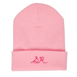 The Kids Chainstitch Beanie - Light Pink