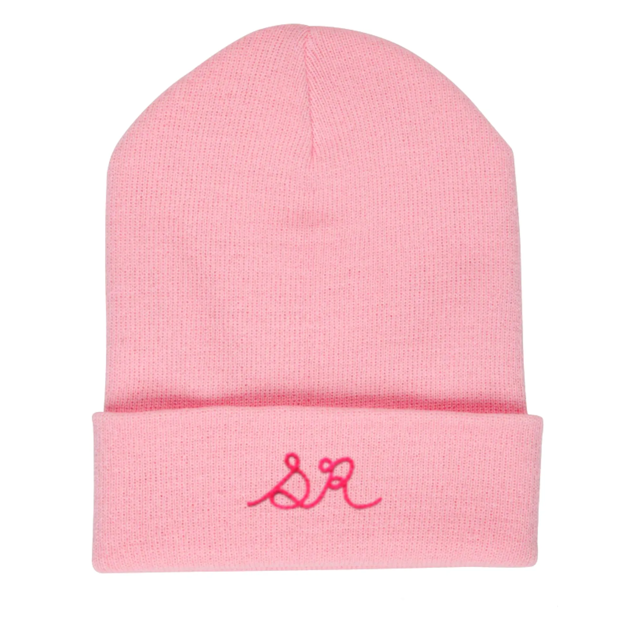 The Kids Chainstitch Beanie - Light Pink